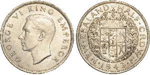 1/2 Crown Nueva Zelanda Plata Jorge VI (1895-1952)