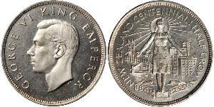 1/2 Crown Nueva Zelanda Plata Jorge VI (1895-1952)