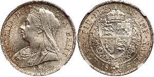 1/2 Crown Reino Unido de Gran Bretaña e Irlanda (1801-1922) Plata Victoria (1819 - 1901)