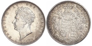 1/2 Crown Reino Unido de Gran Bretaña e Irlanda (1801-1922) Plata Jorge IV (1762-1830)