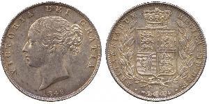 1/2 Crown Reino Unido de Gran Bretaña e Irlanda (1801-1922) Plata Victoria (1819 - 1901)