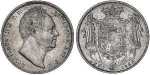 1/2 Crown Reino Unido de Gran Bretaña e Irlanda (1801-1922) Plata Guillermo IV (1765-1837)