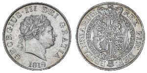 1/2 Crown Reino Unido de Gran Bretaña e Irlanda (1801-1922) Plata Jorge III (1738-1820)