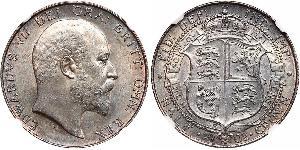 1/2 Crown Reino Unido de Gran Bretaña e Irlanda (1801-1922) Plata Eduardo VII (1841-1910)