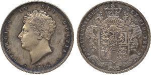 1/2 Crown Reino Unido de Gran Bretaña e Irlanda (1801-1922) Plata Jorge IV (1762-1830)