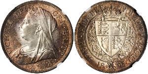 1/2 Crown Reino Unido de Gran Bretaña e Irlanda (1801-1922) Plata Victoria (1819 - 1901)