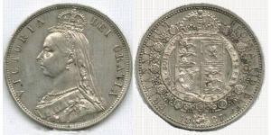 1/2 Crown Reino Unido de Gran Bretaña e Irlanda (1801-1922) Plata Victoria (1819 - 1901)