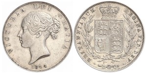 1/2 Crown Reino Unido de Gran Bretaña e Irlanda (1801-1922) Plata Victoria (1819 - 1901)