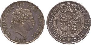 1/2 Crown Reino Unido de Gran Bretaña e Irlanda (1801-1922) Plata Jorge III (1738-1820)