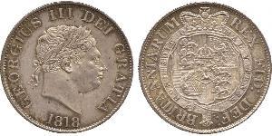 1/2 Crown Reino Unido de Gran Bretaña e Irlanda (1801-1922) Plata Jorge III (1738-1820)