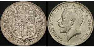 1/2 Crown Reino Unido de Gran Bretaña e Irlanda (1801-1922) Plata Jorge V (1865-1936)