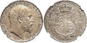 1/2 Crown Reino Unido de Gran Bretaña e Irlanda (1801-1922) Plata Eduardo VII (1841-1910)