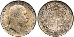 1/2 Crown Reino Unido de Gran Bretaña e Irlanda (1801-1922) Plata Eduardo VII (1841-1910)