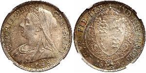 1/2 Crown Reino Unido de Gran Bretaña e Irlanda (1801-1922) Plata Victoria (1819 - 1901)