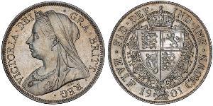 1/2 Crown Reino Unido de Gran Bretaña e Irlanda (1801-1922) Plata Victoria (1819 - 1901)