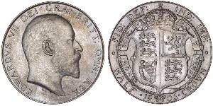 1/2 Crown Reino Unido de Gran Bretaña e Irlanda (1801-1922) Plata Eduardo VII (1841-1910)