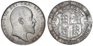 1/2 Crown Reino Unido de Gran Bretaña e Irlanda (1801-1922) Plata Eduardo VII (1841-1910)