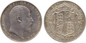 1/2 Crown Reino Unido de Gran Bretaña e Irlanda (1801-1922) Plata Eduardo VII (1841-1910)