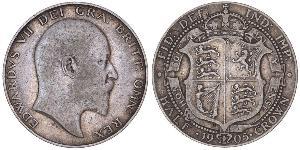 1/2 Crown Reino Unido de Gran Bretaña e Irlanda (1801-1922) Plata Eduardo VII (1841-1910)