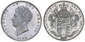 1/2 Crown Reino Unido de Gran Bretaña e Irlanda (1801-1922) Plata Jorge IV (1762-1830)