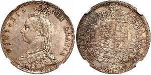 1/2 Crown Reino Unido de Gran Bretaña e Irlanda (1801-1922) Plata Victoria (1819 - 1901)