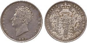 1/2 Crown Reino Unido de Gran Bretaña e Irlanda (1801-1922) Plata Jorge IV (1762-1830)