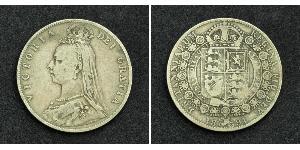 1/2 Crown Reino Unido de Gran Bretaña e Irlanda (1801-1922) Plata Victoria (1819 - 1901)