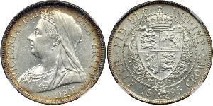 1/2 Crown Reino Unido de Gran Bretaña e Irlanda (1801-1922) Plata Victoria (1819 - 1901)