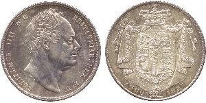 1/2 Crown Reino Unido de Gran Bretaña e Irlanda (1801-1922) Plata Guillermo IV (1765-1837)