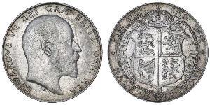 1/2 Crown Reino Unido de Gran Bretaña e Irlanda (1801-1922) Plata Eduardo VII (1841-1910)