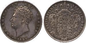 1/2 Crown Reino Unido de Gran Bretaña e Irlanda (1801-1922) Plata Jorge IV (1762-1830)