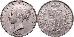 1/2 Crown Reino Unido de Gran Bretaña e Irlanda (1801-1922) Plata Victoria (1819 - 1901)