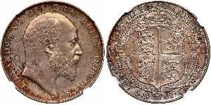 1/2 Crown Reino Unido de Gran Bretaña e Irlanda (1801-1922) Plata Eduardo VII (1841-1910)