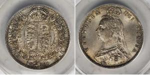 1/2 Crown Reino Unido de Gran Bretaña e Irlanda (1801-1922) Plata Victoria (1819 - 1901)