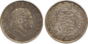 1/2 Crown Reino Unido de Gran Bretaña e Irlanda (1801-1922) Plata Jorge III (1738-1820)