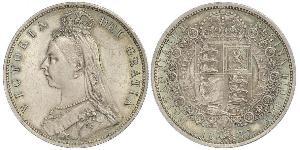 1/2 Crown Reino Unido de Gran Bretaña e Irlanda (1801-1922) Plata Victoria (1819 - 1901)