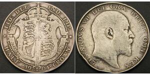 1/2 Crown Reino Unido de Gran Bretaña e Irlanda (1801-1922) Plata Eduardo VII (1841-1910)