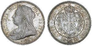 1/2 Crown Reino Unido de Gran Bretaña e Irlanda (1801-1922) Plata Victoria (1819 - 1901)