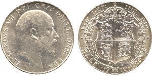 1/2 Crown Reino Unido de Gran Bretaña e Irlanda (1801-1922) Plata Eduardo VII (1841-1910)