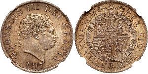 1/2 Crown Reino Unido de Gran Bretaña e Irlanda (1801-1922) Plata Jorge III (1738-1820)