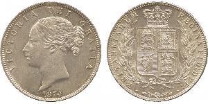 1/2 Crown Reino Unido de Gran Bretaña e Irlanda (1801-1922) Plata Victoria (1819 - 1901)