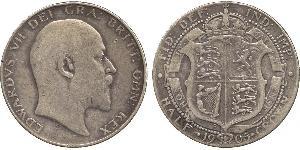 1/2 Crown Reino Unido de Gran Bretaña e Irlanda (1801-1922) Plata Eduardo VII (1841-1910)