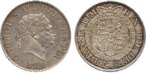 1/2 Crown Reino Unido de Gran Bretaña e Irlanda (1801-1922) Plata Jorge III (1738-1820)