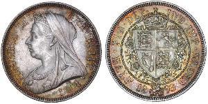 1/2 Crown Reino Unido de Gran Bretaña e Irlanda (1801-1922) Plata Victoria (1819 - 1901)