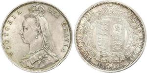 1/2 Crown Reino Unido de Gran Bretaña e Irlanda (1801-1922) Plata Victoria (1819 - 1901)