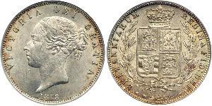 1/2 Crown Reino Unido de Gran Bretaña e Irlanda (1801-1922) Plata Victoria (1819 - 1901)