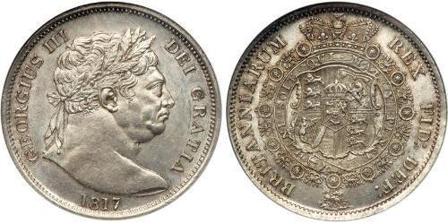 1/2 Crown Reino Unido de Gran Bretaña e Irlanda (1801-1922) Plata Jorge III (1738-1820)