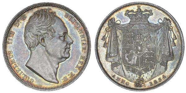 1/2 Crown Reino Unido de Gran Bretaña e Irlanda (1801-1922) Plata Guillermo IV (1765-1837)