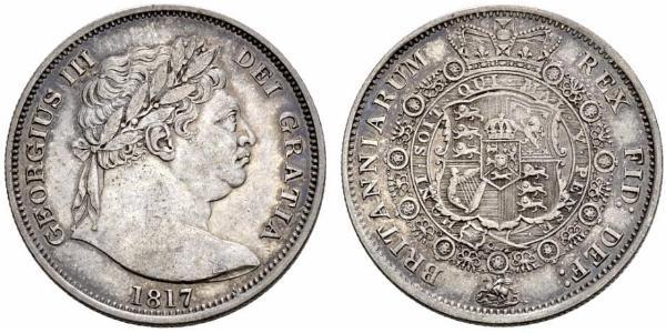 1/2 Crown Reino Unido de Gran Bretaña e Irlanda (1801-1922) Plata Jorge III (1738-1820)