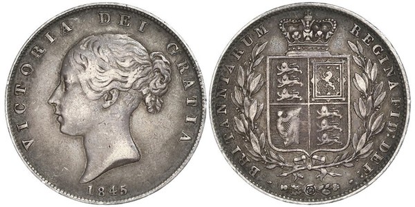 1/2 Crown Reino Unido de Gran Bretaña e Irlanda (1801-1922) Plata Victoria (1819 - 1901)